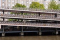 Bicycle Parking in Amsterdam Royalty Free Stock Photo