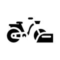 bicycle parking glyph icon vector illustration Royalty Free Stock Photo