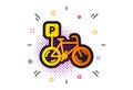 Bicycle parking icon. Bike park sign. Vector Royalty Free Stock Photo