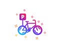 Bicycle parking icon. Bike park sign. Vector Royalty Free Stock Photo