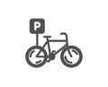 Bicycle parking icon. Bike park sign. Vector Royalty Free Stock Photo