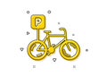 Bicycle parking icon. Bike park sign. Vector Royalty Free Stock Photo