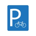 Bicycle parking icon sign simple deesign. Royalty Free Stock Photo