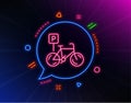 Bicycle parking line icon. Bike park sign. Vector Royalty Free Stock Photo