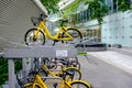 Bicycle parking lot Royalty Free Stock Photo