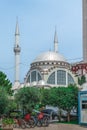 Bicycle parking near the Ebu Beker Mosque in Shkoder, Albania