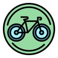 Bicycle parking road sign icon vector flat Royalty Free Stock Photo