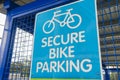 Bicycle parking sign Royalty Free Stock Photo