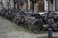 Bicycle parking and traditional old dutch