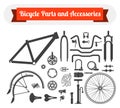 Bicycle parts and accessories Royalty Free Stock Photo