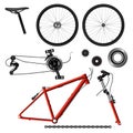 Bicycle parts Royalty Free Stock Photo