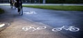 Bicycle path Royalty Free Stock Photo
