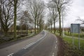 Bicycle path and road at Middelweg in Moordrecht