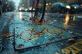 Bicycle path sign featuring bicycle symbol for safe cycling navigation and awareness Royalty Free Stock Photo