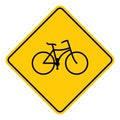 Bicycle path sign