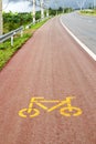 Bicycle path symbol Royalty Free Stock Photo