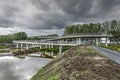 Bicycle path towards the hairpin curves Royalty Free Stock Photo