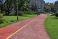 Bicycle path in Zagreb, Croatia Royalty Free Stock Photo