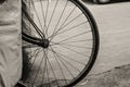 Bicycle pattern at street of chandni chowk