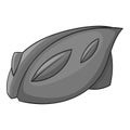 Bicycle protective helmet icon, monochrome style