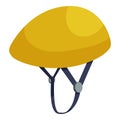 Bicycle protective helmet icon, isometric style