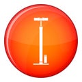 Bicycle pump icon, flat style