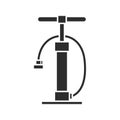 Bicycle pump line icon, vector illustration