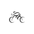 Bicycle race logo vector icon illustration