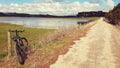 Bicycle on rail trail in South Gippsland