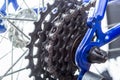 Bicycle rear sprockets close-up. Royalty Free Stock Photo