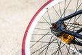 Bicycle red wheel