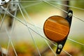 Bicycle Reflector in Fall Season Royalty Free Stock Photo