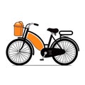 Bicycle rental. Bicycle sales and service. Bicycle parking zone. cartoon vector illustration. label, sticker, t-shirt printing