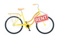 Bicycle rental service vector illustration