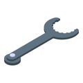 Bicycle repair fork tool icon, isometric style Royalty Free Stock Photo