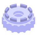 Bicycle repair gear icon, isometric style Royalty Free Stock Photo