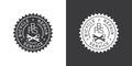 Bicycle repair service logo design.