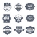 Bicycle Repair - vintage vector set of logos Royalty Free Stock Photo