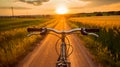 Bucolic Landscapes: A Bicycle Embracing Youthful Energy In Rural Life