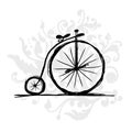 Bicycle retro, sketch for your design