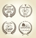 Bicycle retro vintage badge collection