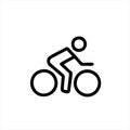 Bicycle rider icon isolated on white background. Bicycle rider icon in trendy design style.