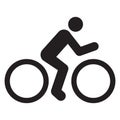 Bicycle rider icon in two color design style. bicycle rider vector icon modern and trendy flat symbol for web site