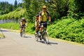 Bicycle riders on the Burke Gilman trail