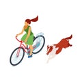 Bicycle Riding Dog Composition