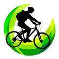 Bicycle riding logo in vector quality.