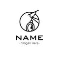 Bicycle road bike logo. Minimal icon of bicycle. Vector simple emblem, badge for a cycling club, bike