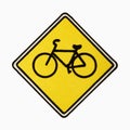 Bicycle road sign.