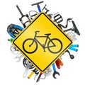 Bicycle road sign concept