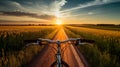 Bicycle Road In White Countryside: Realistic Attention To Detail Royalty Free Stock Photo